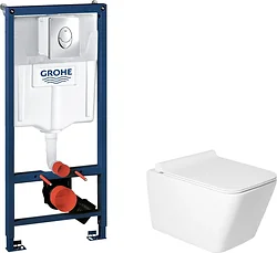Унитаз Saniteco KW-9004W + GROHE Rapid SL 38721001 Унитаз Saniteco KW-9004W + GROHE Rapid SL 38721001