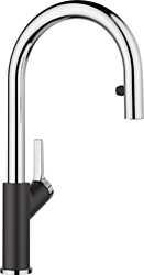 Смеситель Blanco Carena-S 526172 (black/chrome)