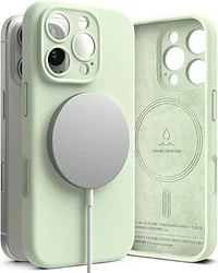 Чехол для телефона Ringke Silicone Magnetic Magsafe для Apple iPhone 16 Pro Max Soft Mint Чехол для телефона Ringke Silicone Magnetic Magsafe для Apple iPhone 16 Pro Max Soft Mint