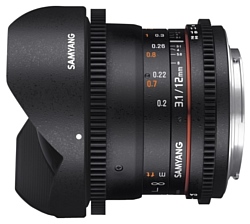 Samyang 12mm T3.1 ED AS NCS VDSLR Fish-eye Canon EF