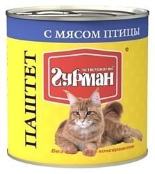 Четвероногий Гурман Паштет с мясом птицы для кошек (0.24 кг) 24 шт.