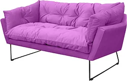 Прямой диван Brioli Анико двухместный (V14/сиреневый) Прямой диван Brioli Анико двухместный (V14/сиреневый)