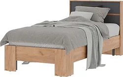 Кровать Стендмебель Хелен КР 01 90x200 (серый графит 0162/дуб крафт золотой)