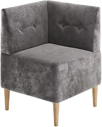 Элемент модульного дивана Mio Tesoro Четт ткань (микровелюр/серый №23)