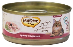 Мнямс (0.07 кг) 1 шт. Консервы для кошек Тунец с курицей в нежном желе
