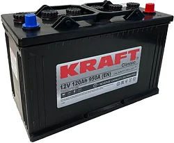 Автомобильный аккумулятор KRAFT 120 R+ (120Ah) Автомобильный аккумулятор KRAFT 120 R+ (120Ah)
