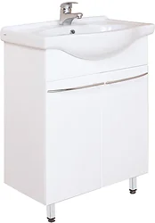 Тумба под умывальник Onika Тумба Селигер 60.10 106006 с умывальником Селигер 60 1WH110268 (белый)