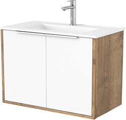 Тумба под умывальник Дабер 018 70 Т18.7.0.21Б (дуб галифакс/белый/ручка белая) Тумба под умывальник Дабер 018 70 Т18.7.0.21Б (дуб галифакс/белый/ручка белая)
