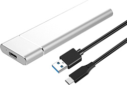USBTOP M.2 NGFF - USB-C/USB-A (5 Гбит/с, серебристый)