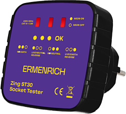 Тестер розеток Ermenrich Zing ST30 Тестер розеток Ermenrich Zing ST30