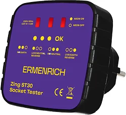 Тестер розеток Ermenrich Zing ST30