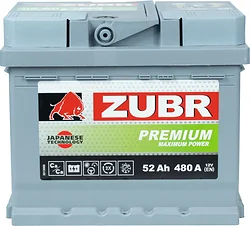 Автомобильный аккумулятор Zubr R+ 1014096 (52Ah)