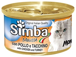 Simba Мусс для кошек с курицей и индейкой (0.085 кг) 1 шт.