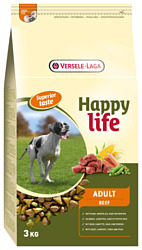 Happy life (3 кг) Adult with Beef