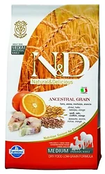 Farmina (12 кг) N&D Low-Grain Canine Codfish & Orange Adult Medium