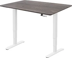 Стол для работы стоя ErgoSmart Wooden Unique Ergo Desk 1300х750х27 мм (скошенный край, дуб галифакс/белый)