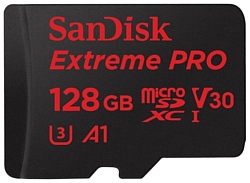 SanDisk Extreme Pro microSDXC Class 10 UHS Class 3 V30 A1 100MB/s 128GB + SD adapter