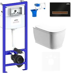 Унитаз Lavinia Boho Relfix Bell Pro Rimless 7 в 1 75110022 (черный пластик)