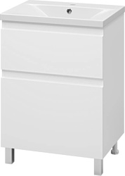 Тумба под умывальник Misty Лаки 60 П-Лак-01060-0112Я+RCW-140360WH