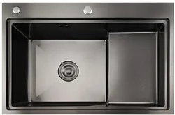 Кухонная мойка Stellar S7550NB-TU-L (нано черный, с доской) Кухонная мойка Stellar S7550NB-TU-L (нано черный, с доской)