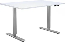 Стол для работы стоя ErgoSmart Manual DESKFIT DF100 1360х800х36 мм (Ясень Тронхейм/серый)
