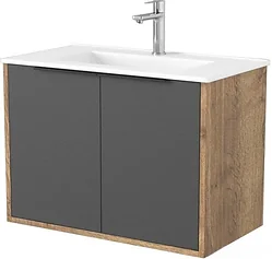 Тумба под умывальник Дабер 018 WeltWasser Deilbach 7517-70 Т18.7W.0.22Ч (дуб галифакс/серый/ручка черная) Тумба под умывальник Дабер 018 WeltWasser Deilbach 7517-70 Т18.7W.0.22Ч (дуб галифакс/серый/ручка черная)