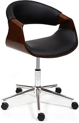 Кресло TetChair Bend (орех/кожзам черный)