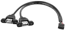 10 pin - 2 USB 2.0 тип A