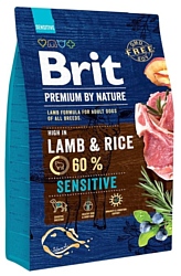 Brit (3 кг) Premium by Nature Sensitive Lamb & rice