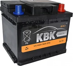 Автомобильный аккумулятор KBK 44 R низкий (44Ah)