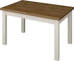 Кухонный стол Senira Кастусь 110-145x70 (дуб вотан/белый) Кухонный стол Senira Кастусь 110-145x70 (дуб вотан/белый)