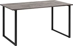 Кухонный стол Notta Лиман 120х80 615153 (бетон светлый/черный матовый)