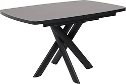 Кухонный стол Мамадома Leonel-130 раздвижной 130-165х85 (68 indigo grey st cer/черный)