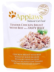 Applaws Cat Pouch Tender Chicken Breast with Beef in a tasty jelly (0.07 кг) 16 шт.