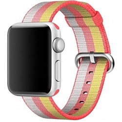 Ремешок Apple из плетеного нейлона 42 мм (красный) (MPW72)