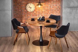 Кухонный стол Halmar Carmelo 100x100 (орех/черный)