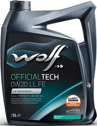 Моторное масло Wolf OfficialTech 0W-20 LL FE 5л