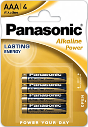 Panasonic Alkaline Power AAA 4 шт. (LR03/4BL)