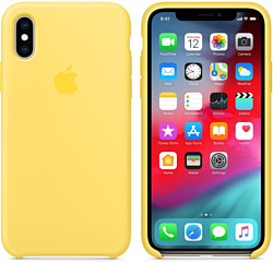 Apple Silicone Case для для iPhone XS (канареечный желтый)
