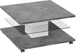 Журнальный столик Трия Diamond тип 1 (белый/ателье темный глянец)