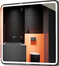 Зеркало Пекам  Marta1-80х60 (механическая клавиша выключения)