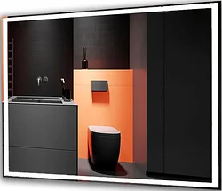 Зеркало Пекам  Greta-60х50dcl (сенсор на взмах руки/часы)