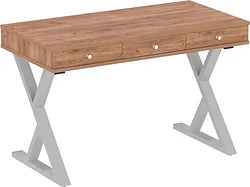 Офисный стол Riva Home Office VR.SP-1-118.M Silver (янтарный дуб)