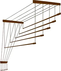 Сушилка для белья Comfort Alumin Потолочная Алюминиевая Bronze Style 5 прутьев 1м (бронзовый)