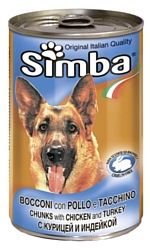 Simba Консервы Кусочки для собак Курица и индейка (0.415 кг) 1 шт.