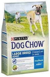 DOG CHOW Adult Large Breed с индейкой для взрослых собак крупных пород (2.5 кг)