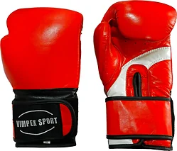 Перчатки для единоборств Vimpex Sport 3034 2022 (14 oz, красный)