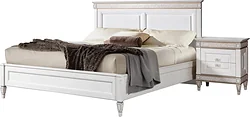 Кровать Гомельдрев Бристоль ГМ 6481В 160x200 Дуб (белый дуб/патина)
