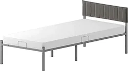 Кровать Домаклево Лофт Компакт 90x190 (серый/темно-серый велюровый чехол)