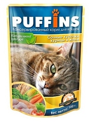 Puffins (0.1 кг) 1 шт. Сочные кусочки Курицы в желе